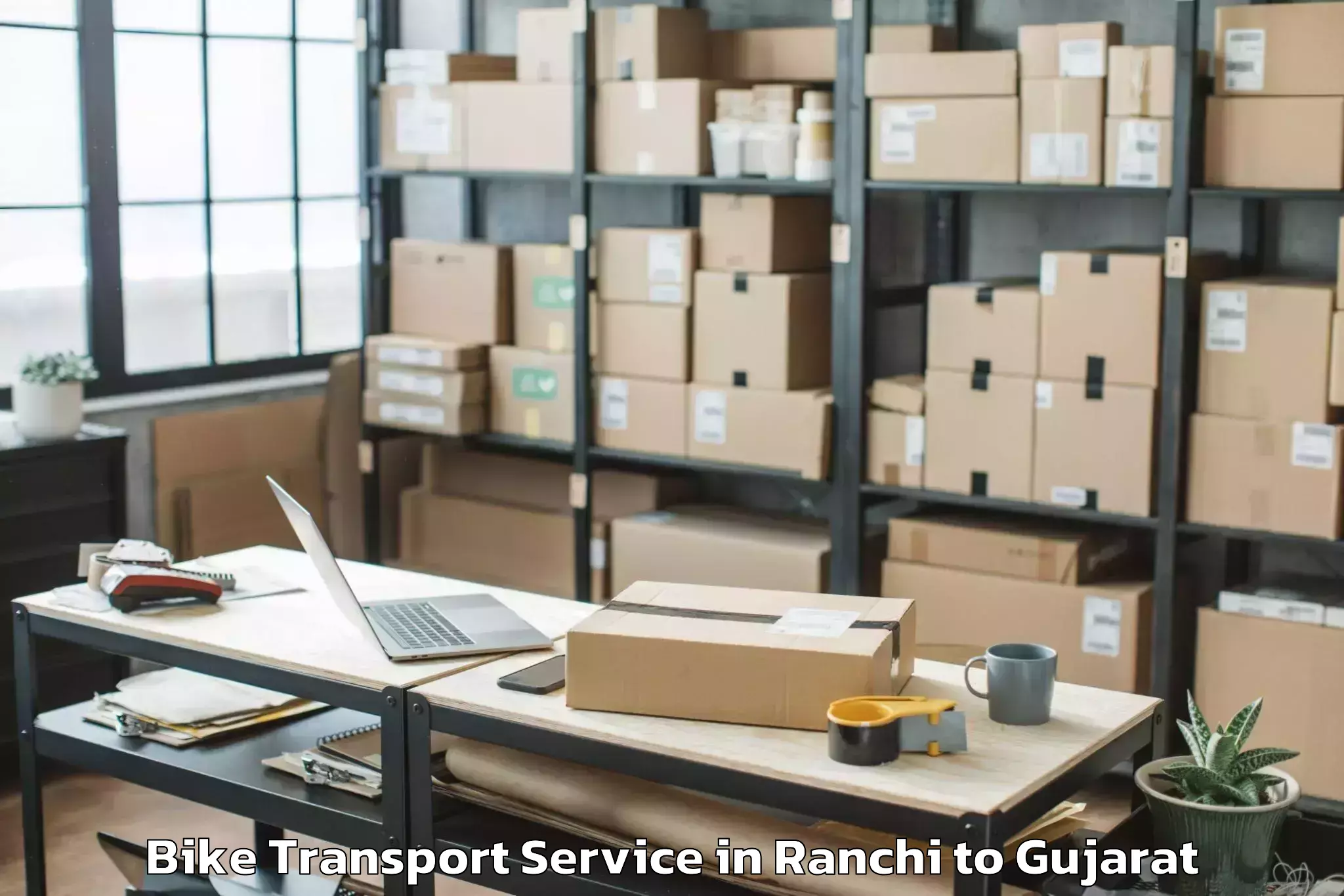 Book Your Ranchi to Hemchandracharya North Gujarat Bike Transport Today